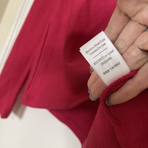 NEW! Marine Layer Lexi rib vneck long sleeve top barberry pink Small - Picture 4 of 6